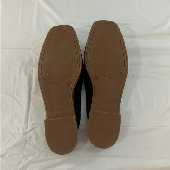 Lucky Brand Black suede slip on mules shoes 9 - Picture 5 of 8